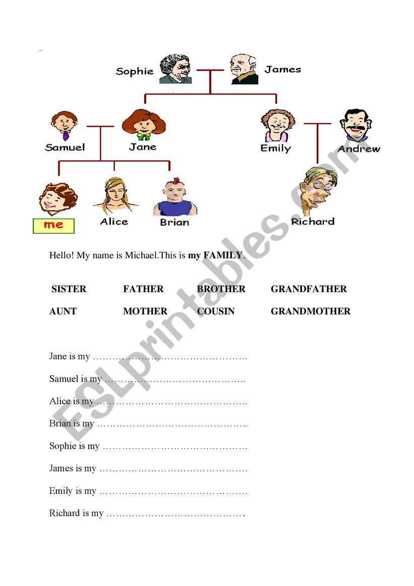 FAMILY QUIZ worksheet