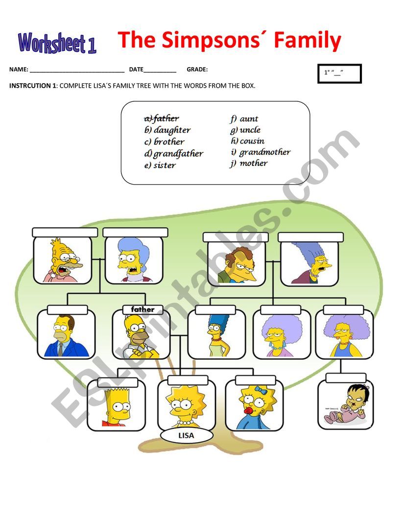 Family  worksheet