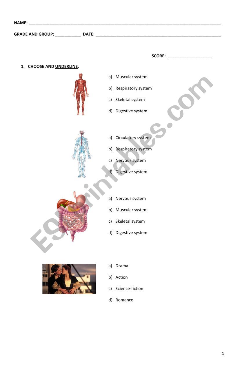 DIAGNOSTIC TEST 2ND GRADE SECONDARY 2 ESL Worksheet By Sleepyone