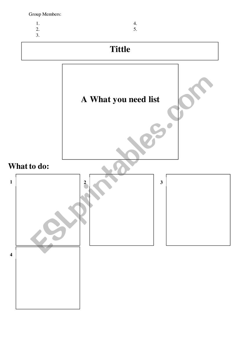 Instruction worksheet