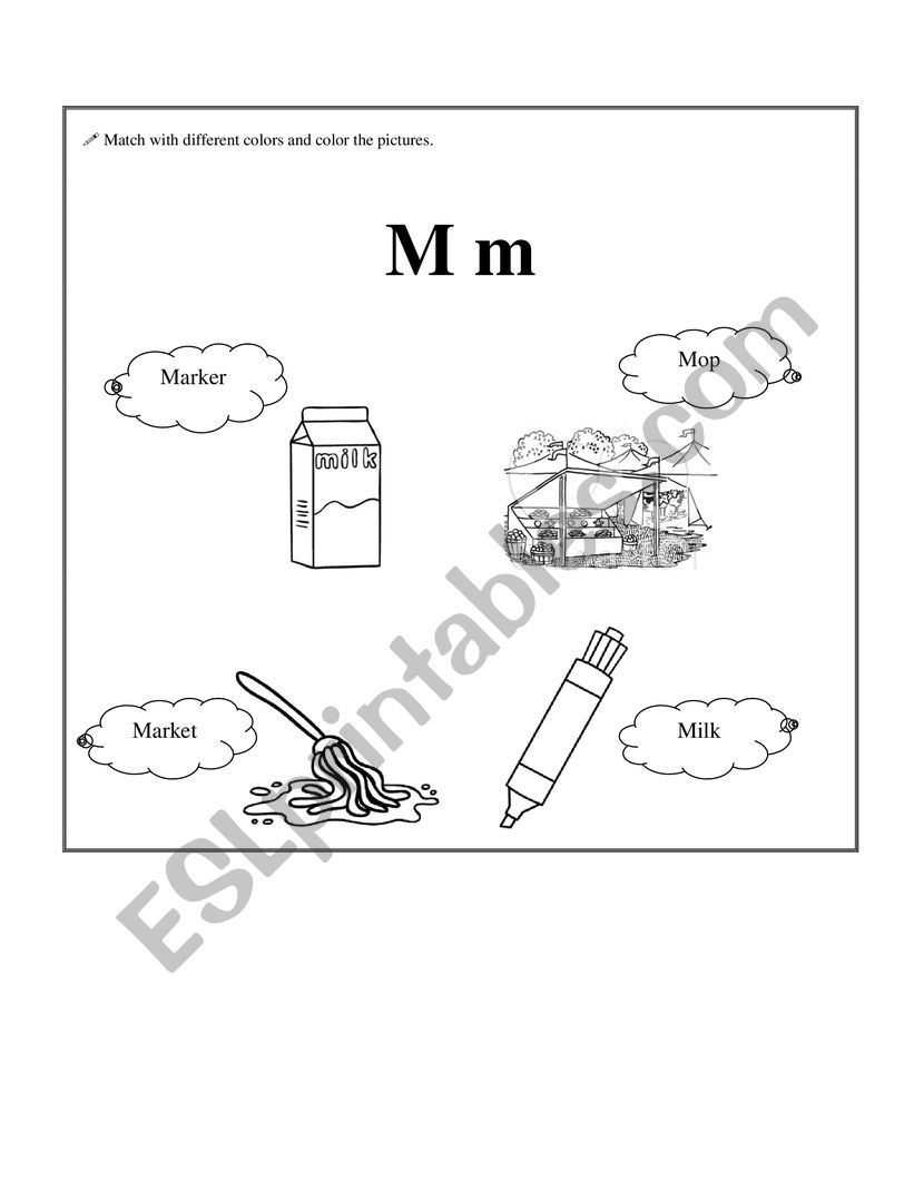 letter M worksheet