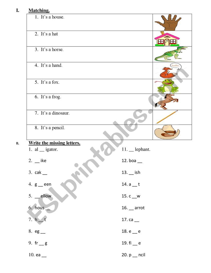 GRADE 2 TEST FROM LETTER A TO H