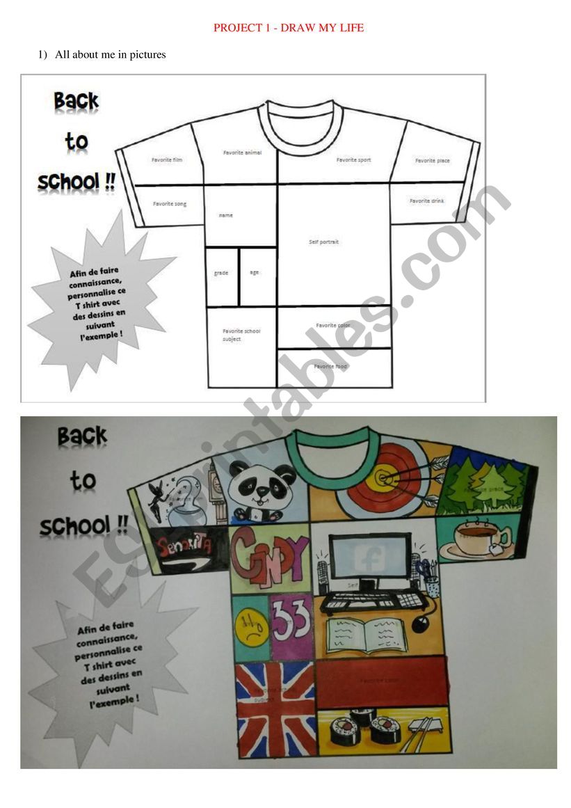 Draw my Life All about me worksheet