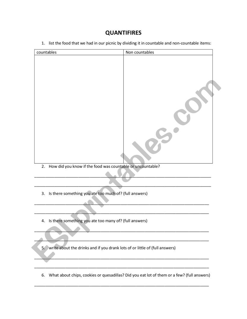 quantifiers worksheet