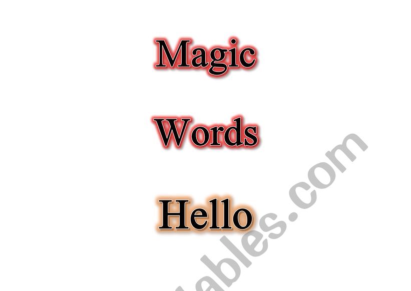 Magic words for classroom decoration