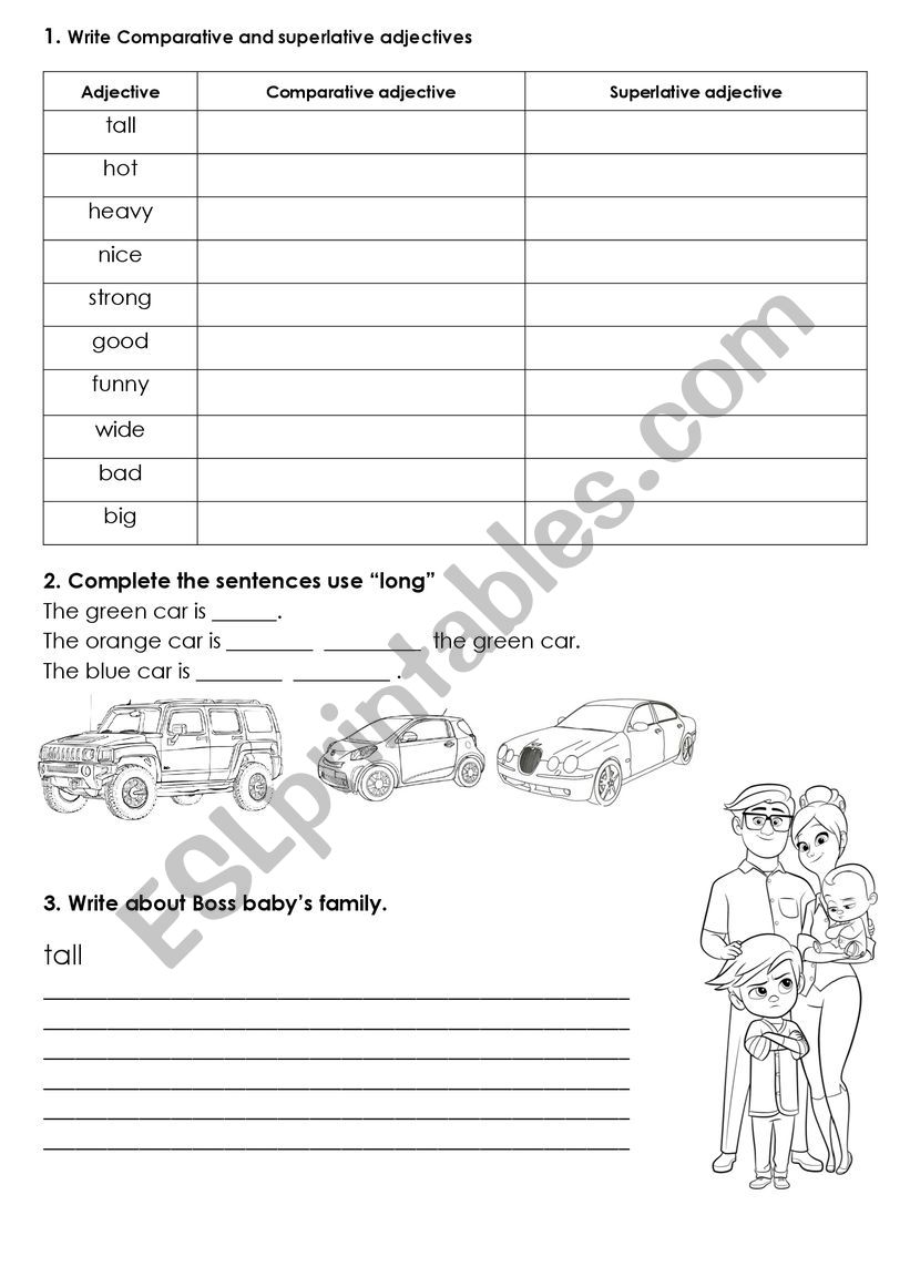 Countable and uncountable adjectives