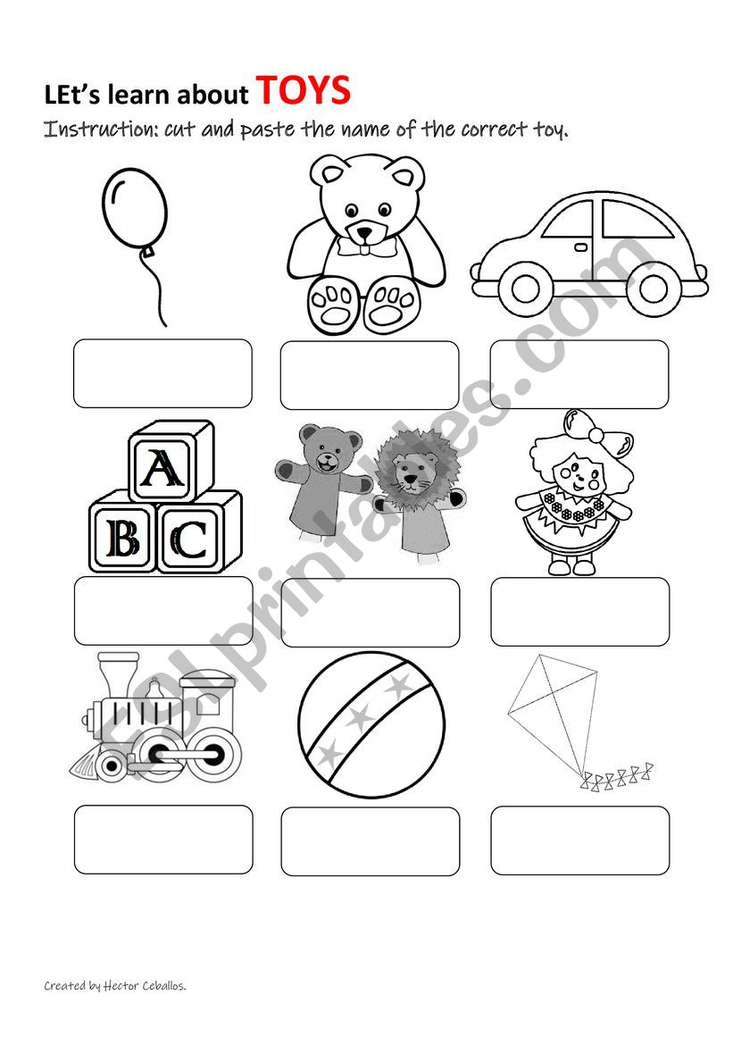 Let´s Learn About Toy Esl Worksheet By Tobiasceballos