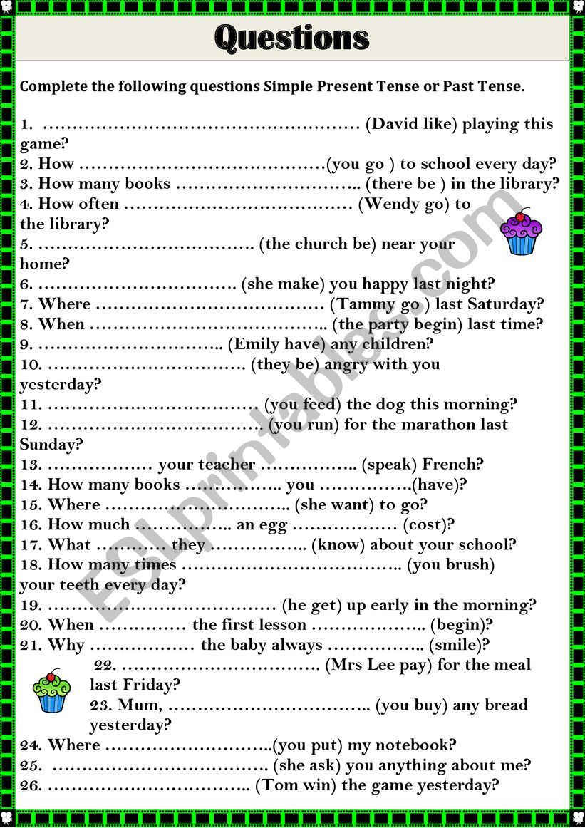 Questions - ESL worksheet by Jazzaminerogers