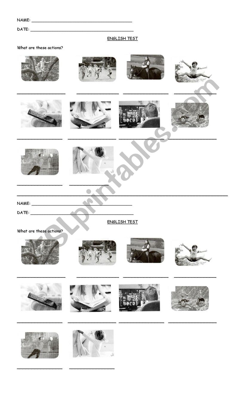 wHAT ARE THEY DOING? worksheet