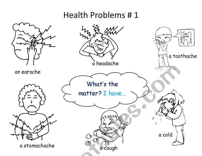 Health Problems Worksheet - Vocabulary 