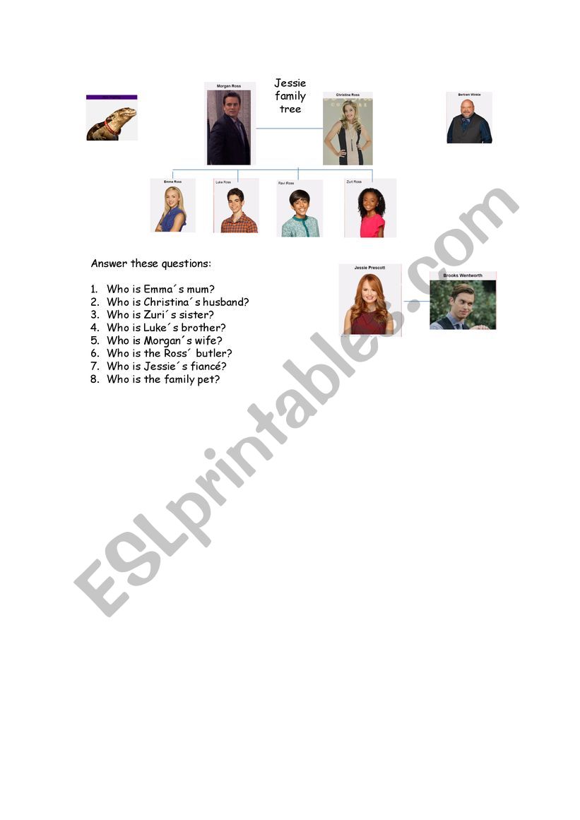 Jessie family tree worksheet