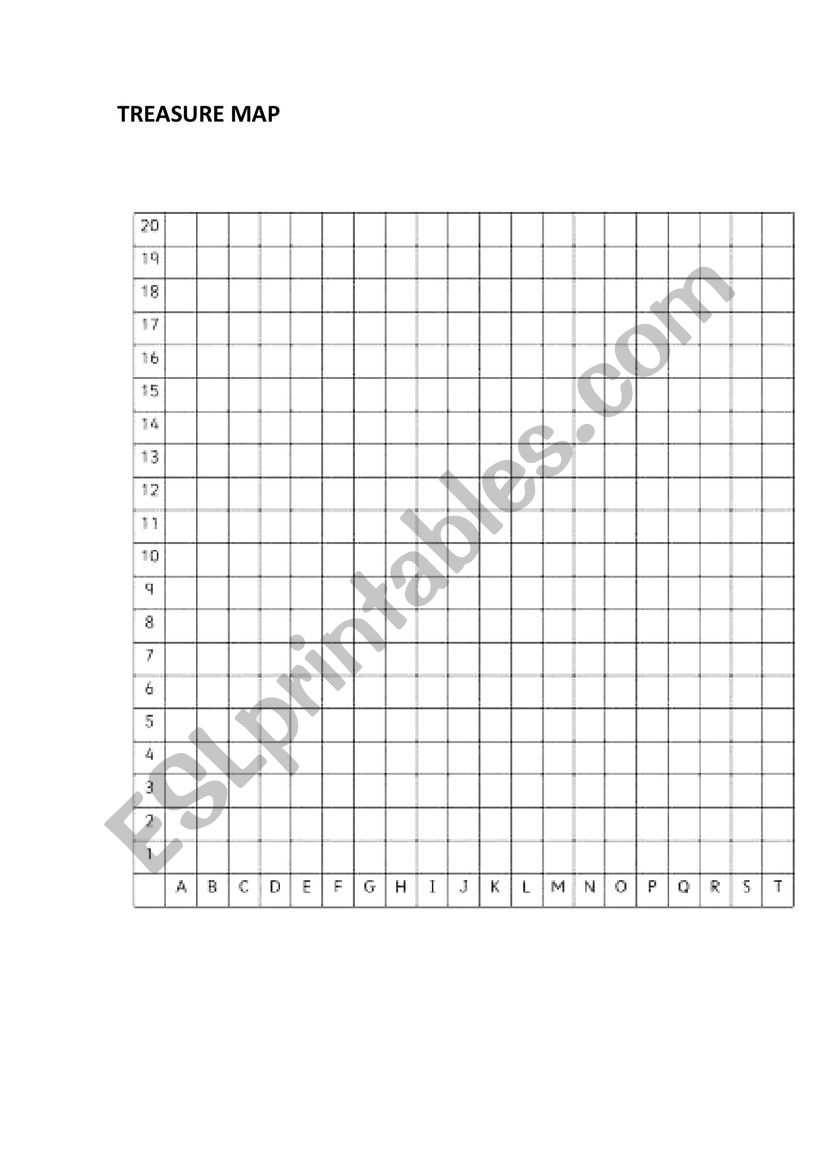 Treasure Map Grid ESL Worksheet By Pouzer   963812 1 Treasure Map Grid 