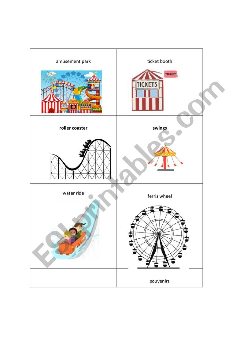 Amusement parks  worksheet