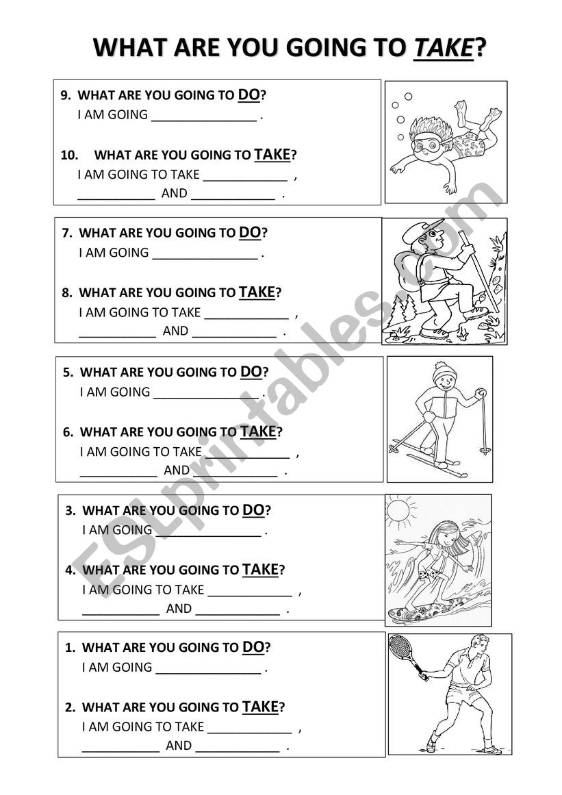 WHAT ARE YOU GOING? worksheet