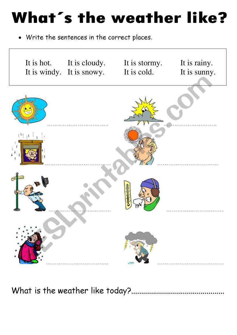 Weather  worksheet