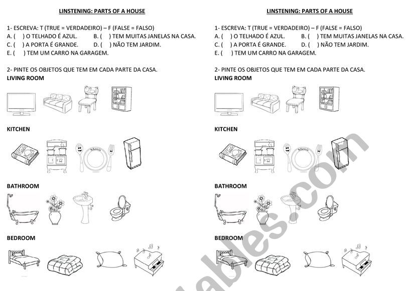 listening esl worksheet by rosildacow