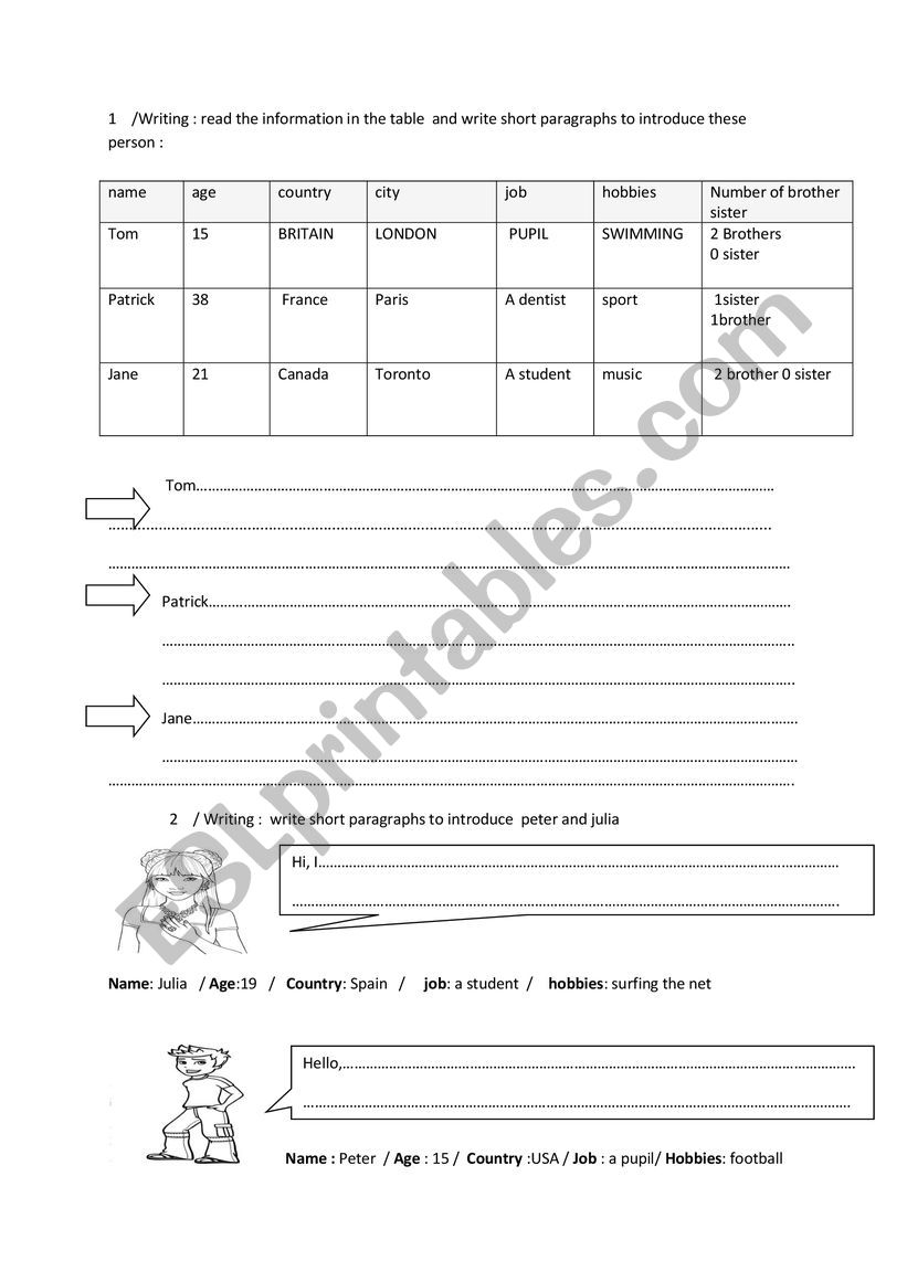 writing esl worksheet by mrsnasri