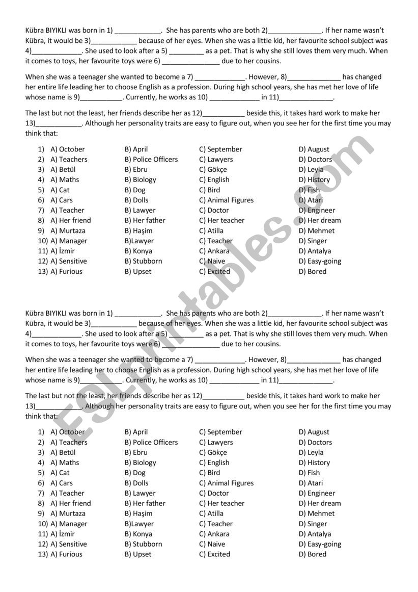 Introduction Warm Up worksheet