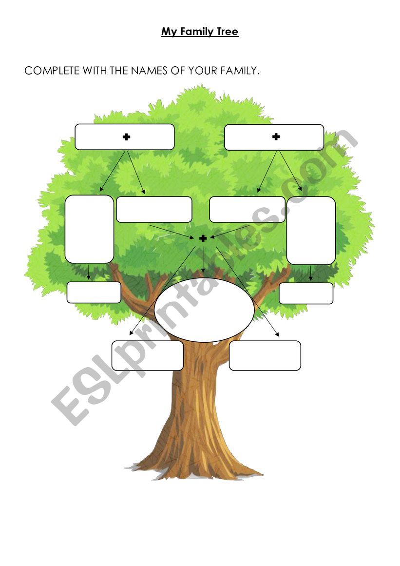 My Family Tree worksheet