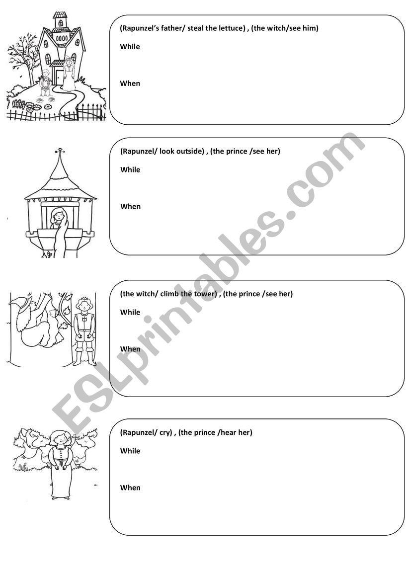 while and when worksheet