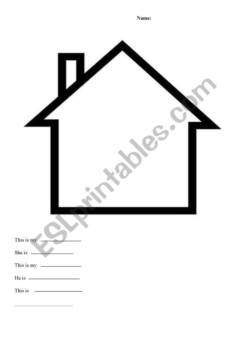 Draw my family worksheet worksheet