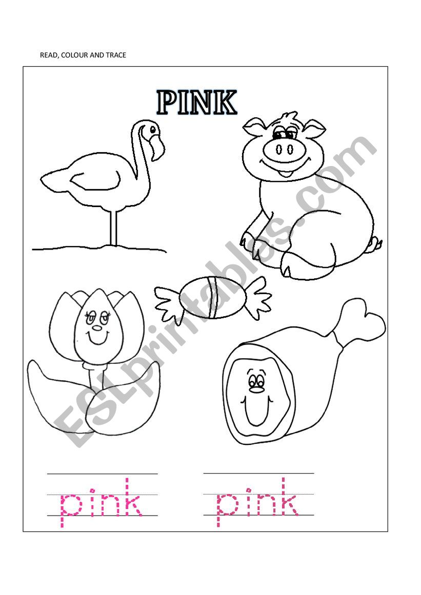 pink - ESL worksheet by mitty