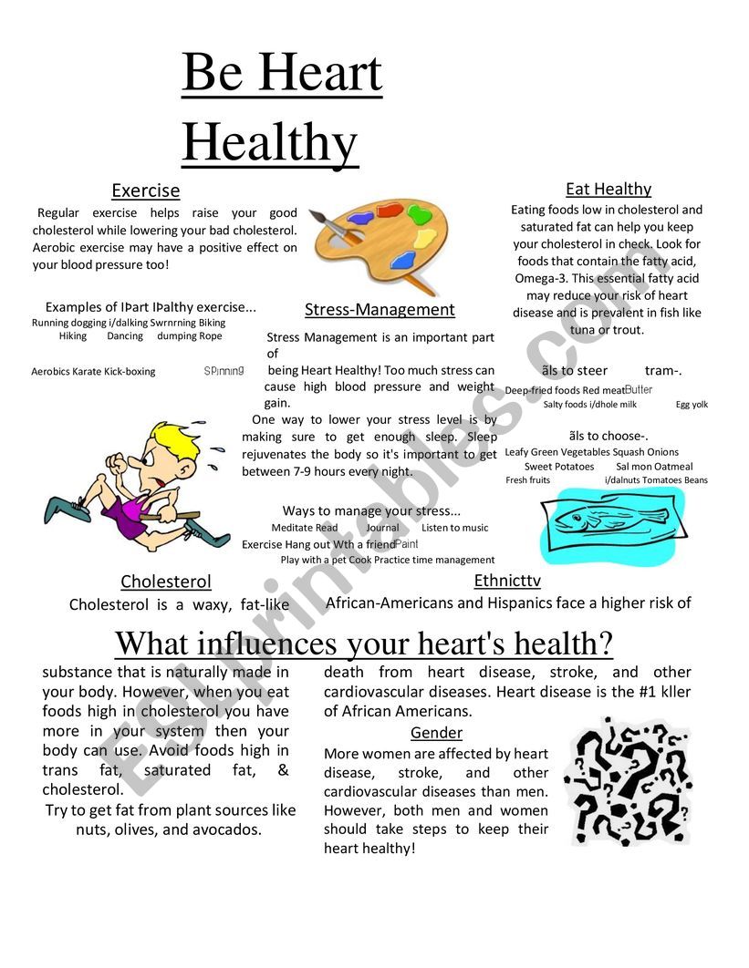 be healthy worksheet