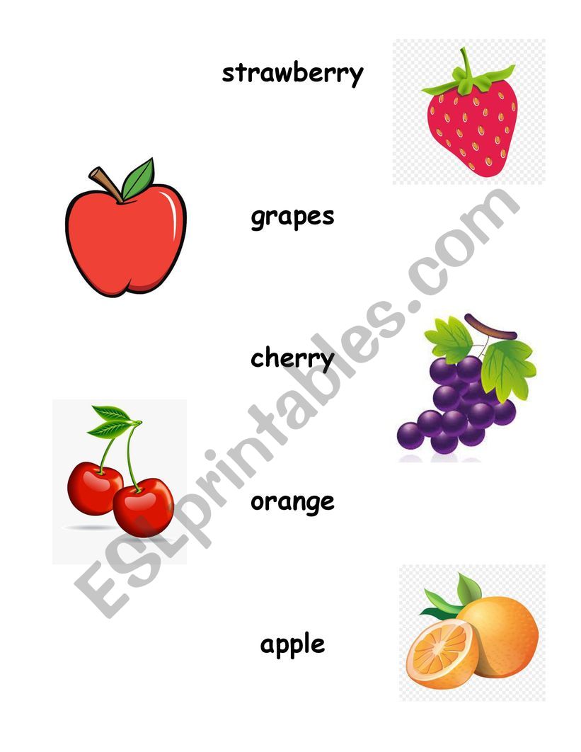 Fruits Matching Game worksheet