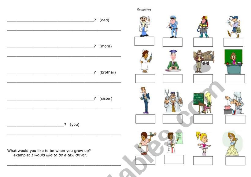 Occupations: What do you do? worksheet