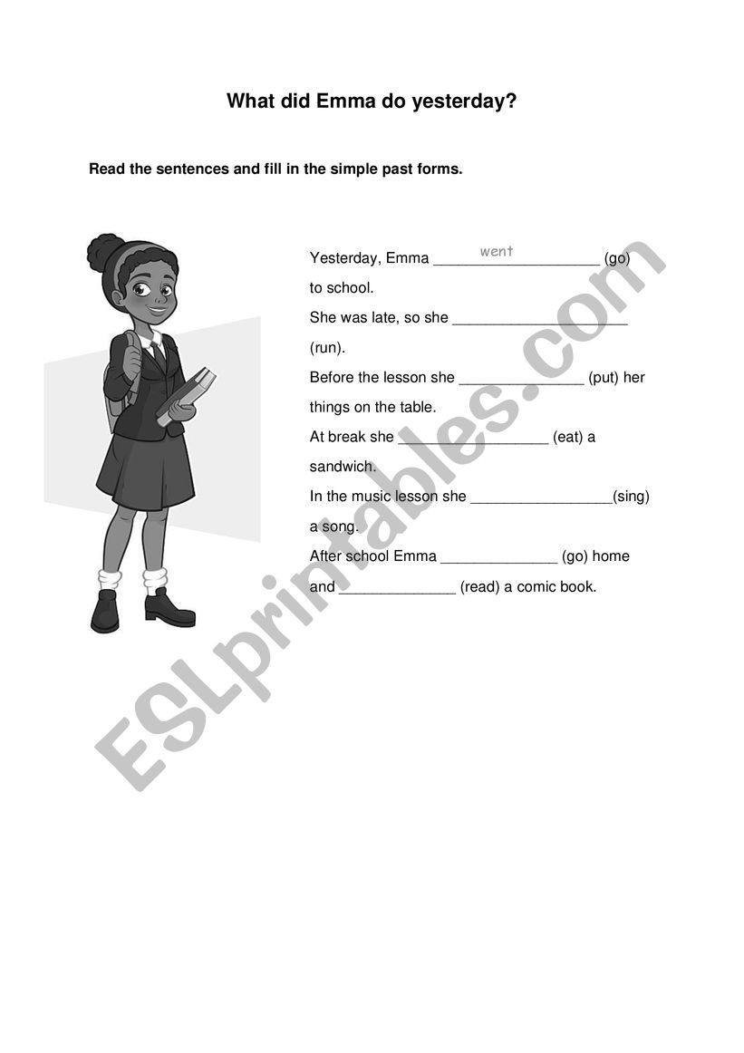 Simple Past worksheet