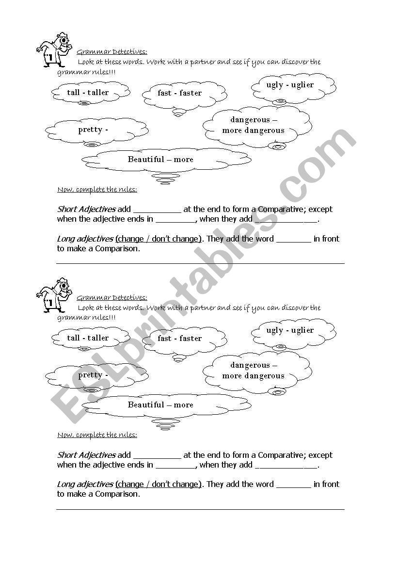 Grammar Detectives - Comparative Adjectives