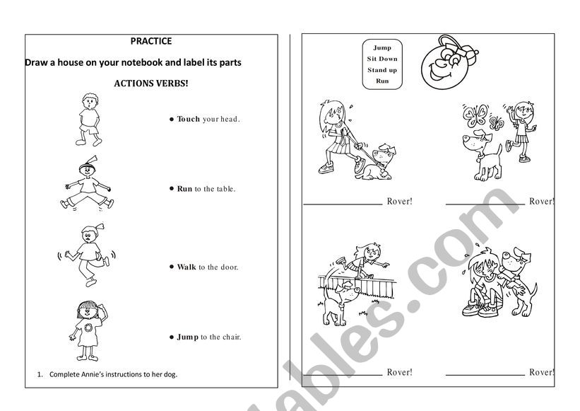 Action Verbs worksheet