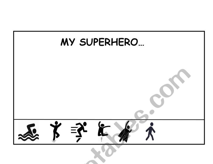 My superhero can/cant worksheet