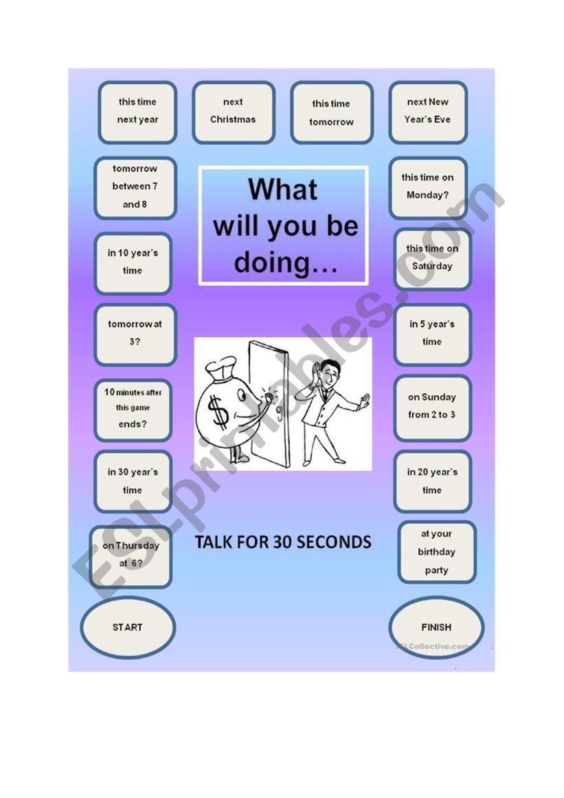 what will you be doing - ESL worksheet by Arien317