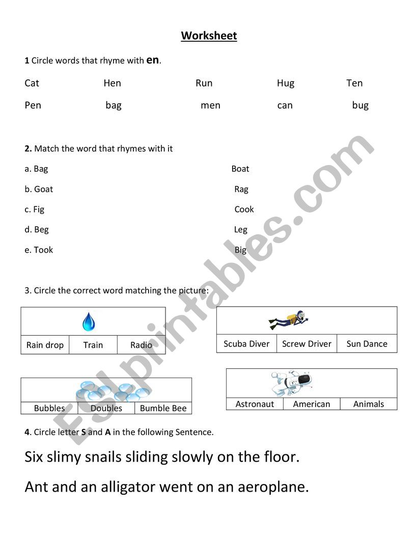 literacy skills test worksheet