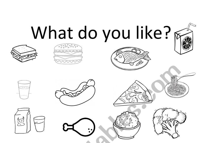 Food - Whad do you like? worksheet