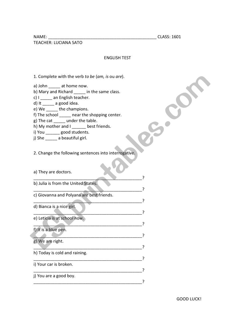 questions esl worksheet by lucianaaa