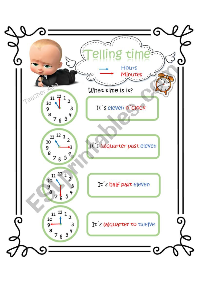 telling time worksheet