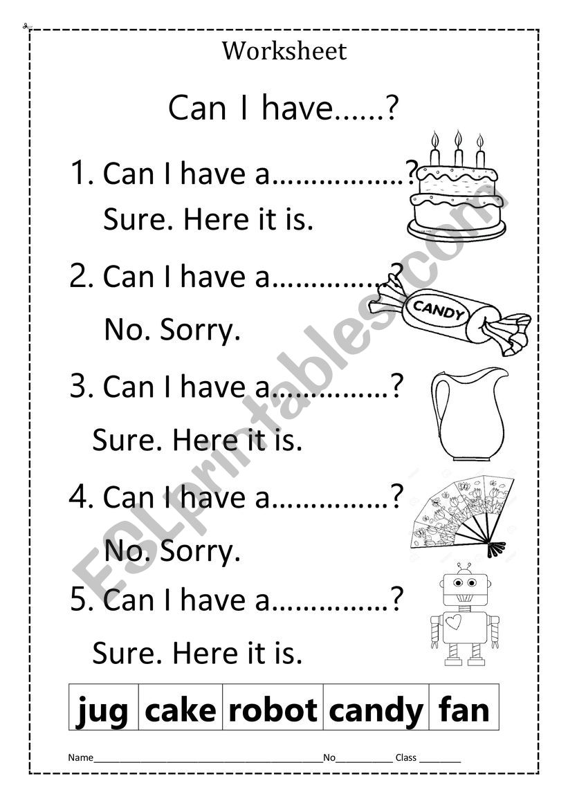 Request worksheet