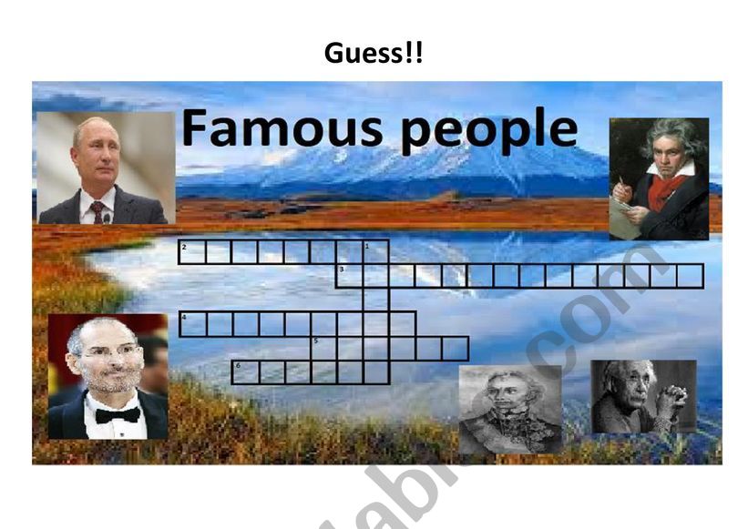 Printable Famous People Picture Quiz