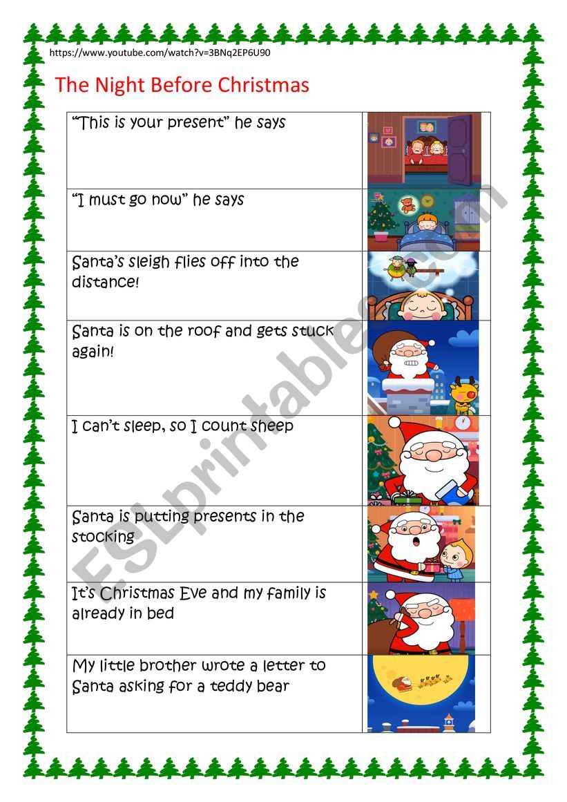 the night before christmas worksheet