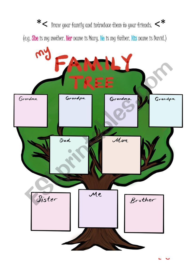 Family tree worksheet