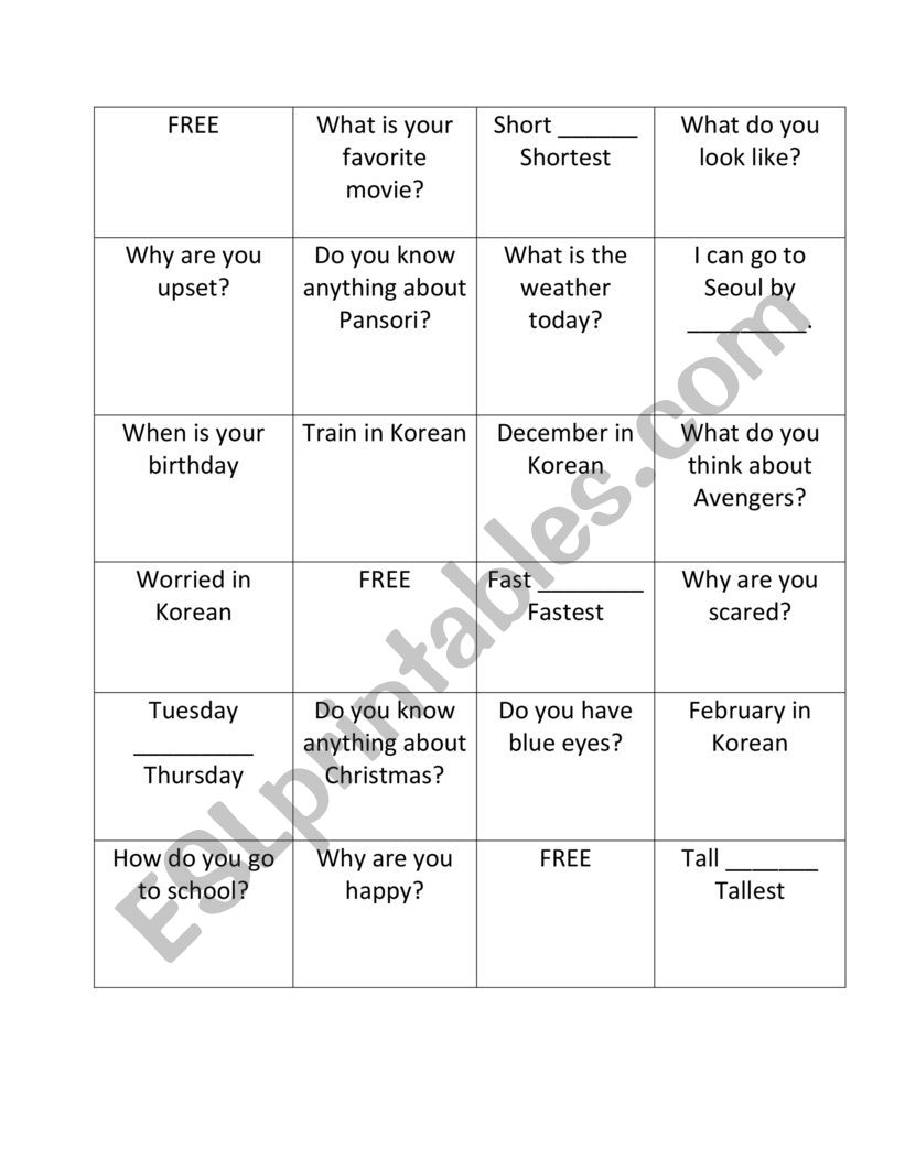 Coin Flick Review Game worksheet