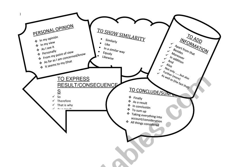 LINKING WORDS 2 worksheet