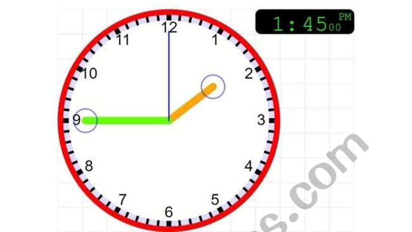 Training with clocks worksheet