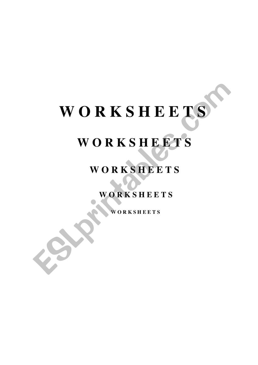 worksheet worksheet