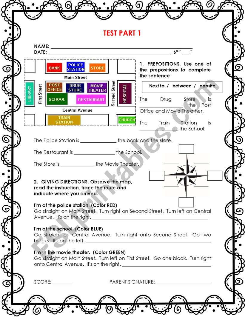 TEST worksheet