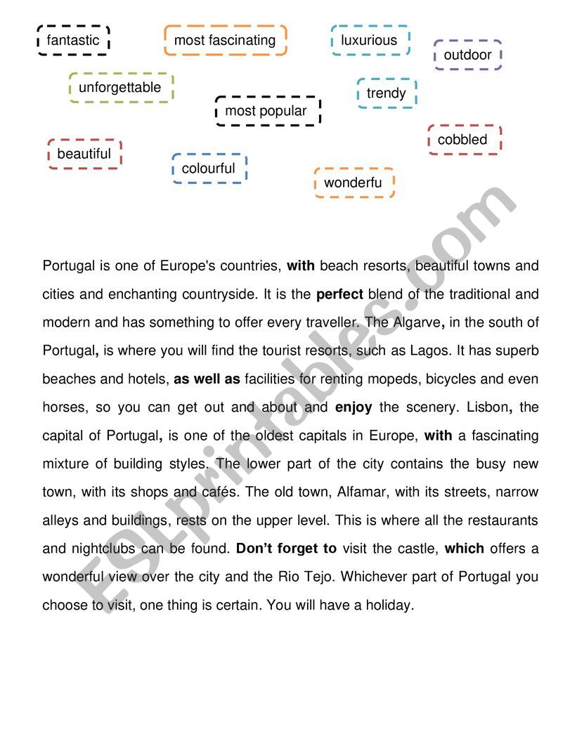 Work On Adjectives On Holidays ESL Worksheet By Meds