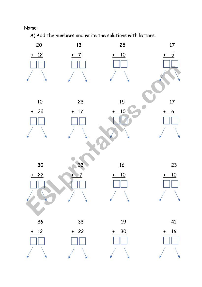 Numbers and Counting worksheet