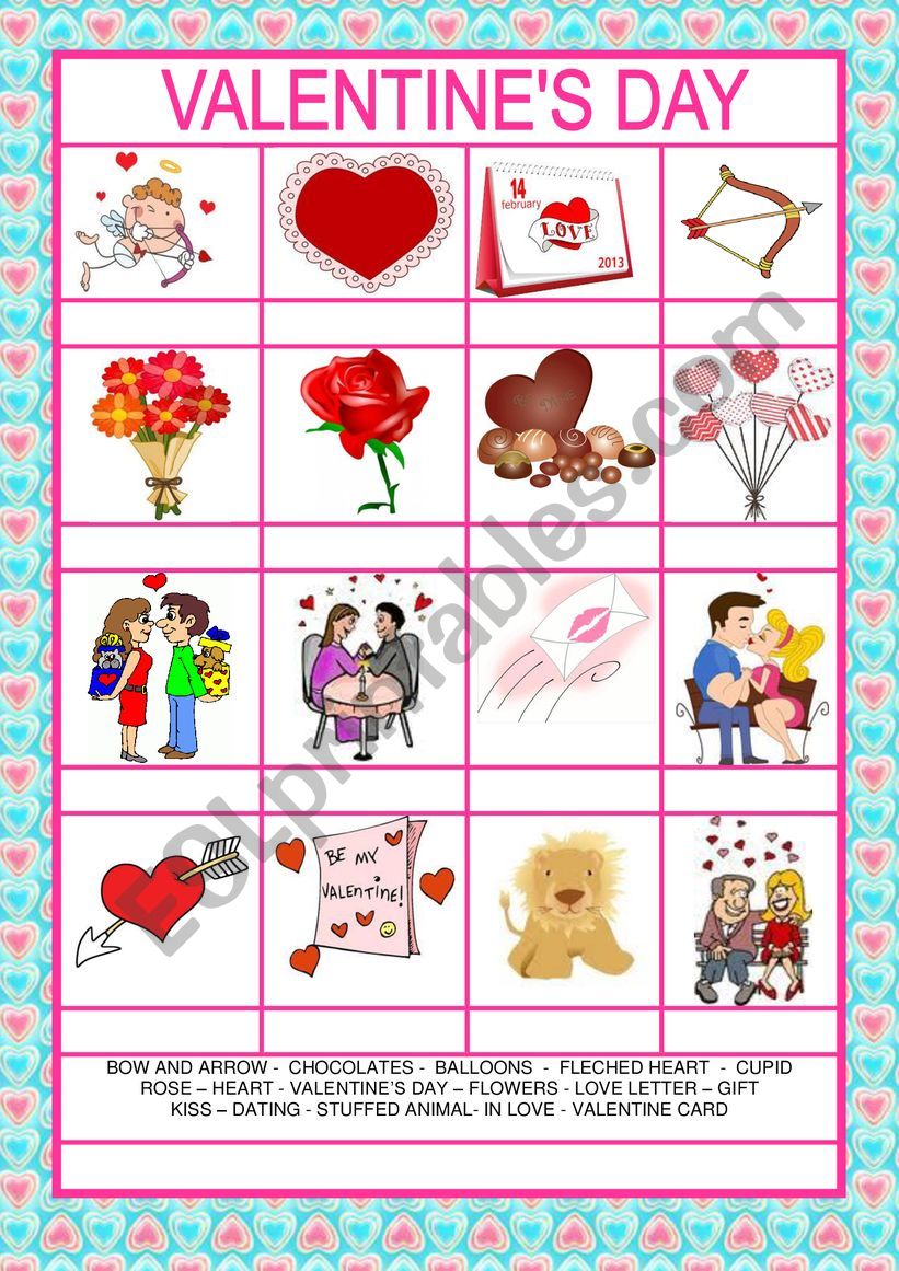 Valentine�s Day worksheet